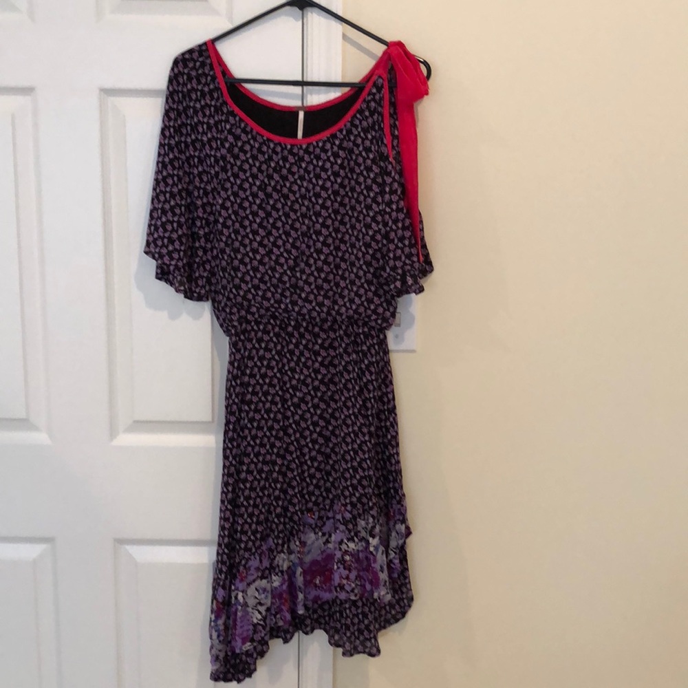 Free People flowered dress with open shoulder